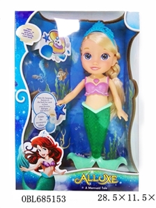 The blond long plait big mermaid light music - OBL685153