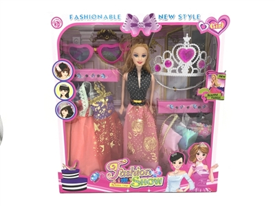 11.5 high quality fashion with empty handed barbie sunglasses big crown six sets of clothes - OBL685789