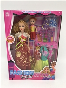 High quality 11.5 inch fashion empty handed barbie and 3.5 inch children with small accessories take - OBL685797