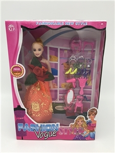 High quality 11.5 -inch empty handed barbie fashion glasses crown necklace shoes mirror chairs acces - OBL685817