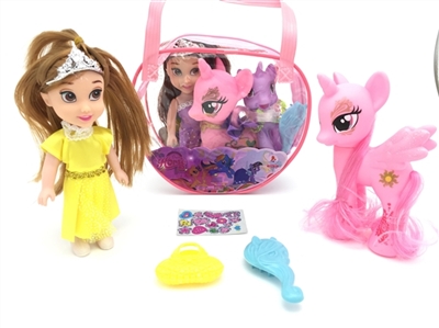 6 inches with Disney princess Sophia evade glue Ma Baoli and horse horse with a comb with bag - OBL685867