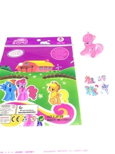 1 only plastic crystal Ma Baoli stickers with horses - OBL685914