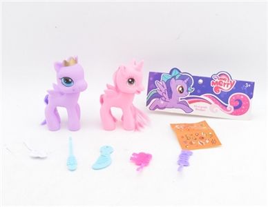 2 a pony polyster with accessories The horse stickers - OBL685921