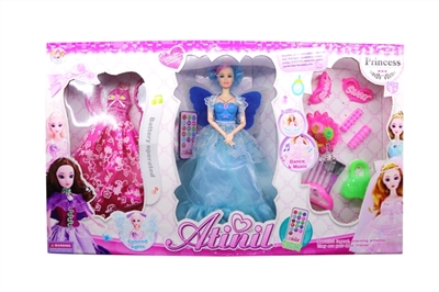 Light music electric barbie, three orange - OBL686125