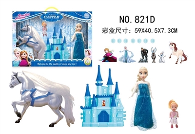 Ice and snow country castle steed barbie - OBL686247