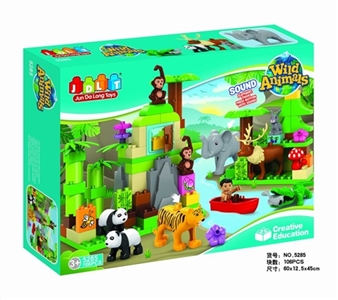 丛林动物106块积木 - OBL686385