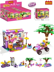 女孩系列积木1变2，8合体 - OBL686449