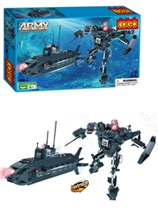 一变二军事系列/469PCS虎鲨核潜艇 - OBL686459