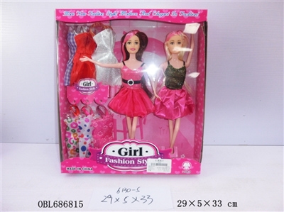 Solid body fashion and sisters with six sets of fine dress - OBL686815