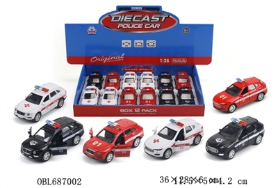 Russian police car alloy ran from the back simulation - OBL687002