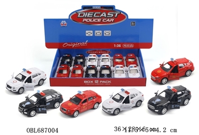 In English the police car alloy ran from the back simulation - OBL687004