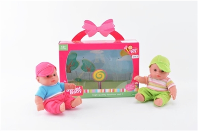 2只装礼品盒8寸表情坐娃 - OBL687955