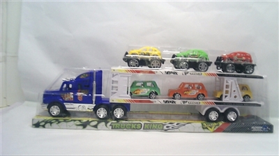 惯性双层平板载3只滑行赛车+3只越野车 - OBL688050