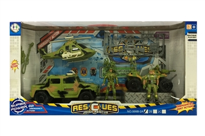 Military suit/glide hummer, small aircraft, sand small motorcycle, soldiers and accessories - OBL688077