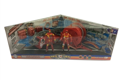 Fire suit/slide 01 fire engines, water circle, soldiers and accessories - OBL688083