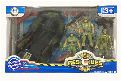 Military suit/big rubber boats, soldiers and accessories - OBL688088