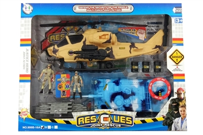 Military suit/slide large tanks (package two button batteries, with lights, sounds), apache, soldier - OBL688102