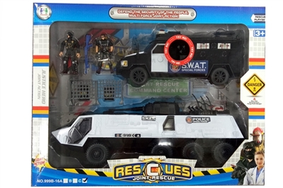 The police suit/sliding escort vehicle (package two button batteries, with lights, sounds), armored - OBL688104