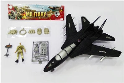 Military suit/taxiing aircraft (package two button batteries, strip light, sound), soldiers and acce - OBL688126