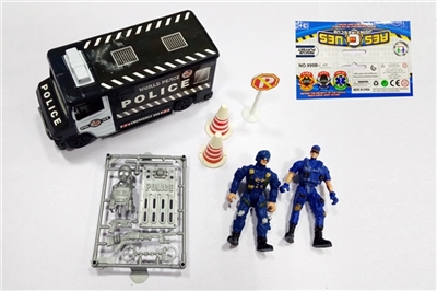 Police suit/sliding 01 escort vehicle, soldiers and accessories - OBL688131