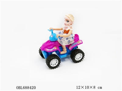 拉线冰雪公主坐人沙滩摩托车 - OBL688420