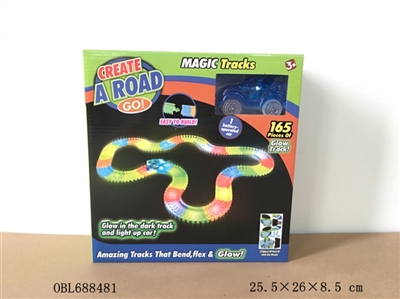 165 pieces of magic night light rail cars - OBL688481