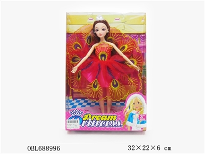 11寸实身3D眼多关节芭比 - OBL688996