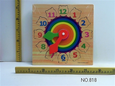 Wooden square digital clock puzzle - OBL689163