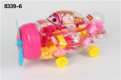 女孩系列-飞机益智类积木多色混装称重130克(大约60PCS) - OBL690588