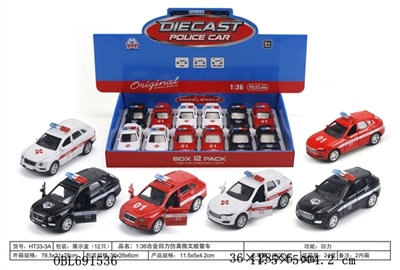 Russian police car alloy ran from the back simulation - OBL691536