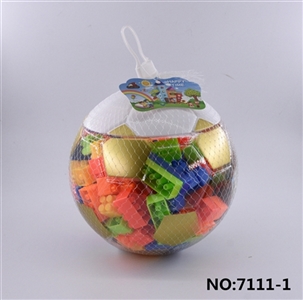 金色足球益智类1#积木多色混装称重300克（95PCS+） - OBL691800