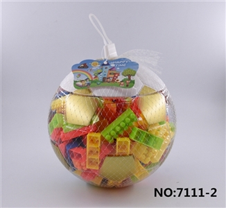 金色足球益智类2#积木多色混装称重230克（195PCS+） - OBL691801