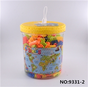 世界地图版桶装益智类2#积木多色混装称重280克（210PCS＋） - OBL691805