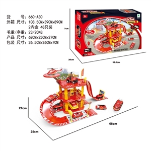 Alloy fire suit parking lot (with alloy car only 1 plane) - OBL692115