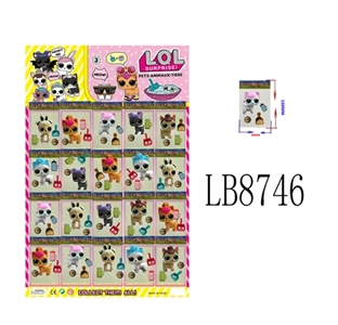 Only 3 inch surprise pet 6 pet three accessories, plastic bags, 20 a big board (1) pet, can spray bo - OBL692356