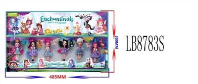 4.5 inch high school 6 dolls only fairy tale in pet card (1) bulk - OBL692366