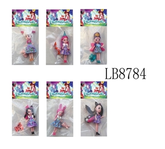 4.5 inch high school only fairy tale figures 1 pet plastic bags folded card pack (6) - OBL692367