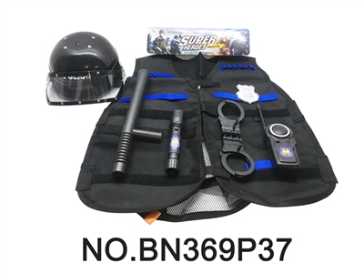 Bag of PVC clip the police suit with clothes - OBL692432