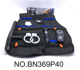 Bag of PVC clip the police suit with clothes - OBL692435