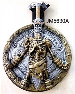 Halloween costumes shield diameter, 45 cm skeleton knife 59 cm long - OBL692907