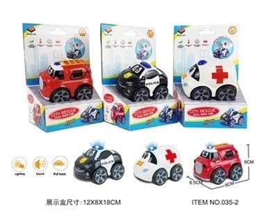 灯光声音卡通回力车3款混装 - OBL694573