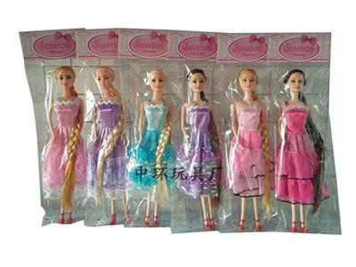 11.5 inch long hair barbie six mixed - OBL699118