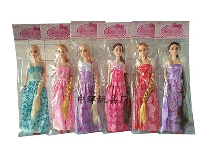 11.5 inch long hair barbie six mixed - OBL699121