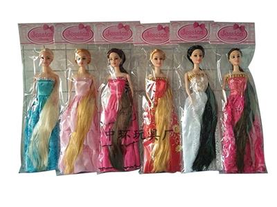 11.5 inch long hair barbie six mixed - OBL699122