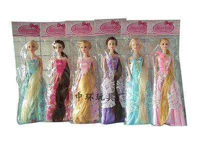 11.5 inch long hair barbie six mixed - OBL699123