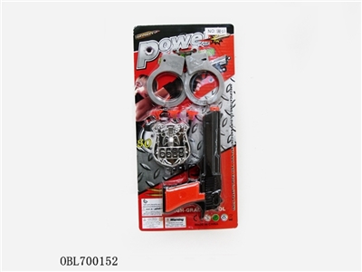 Black pistol with handcuffs badge - OBL700152