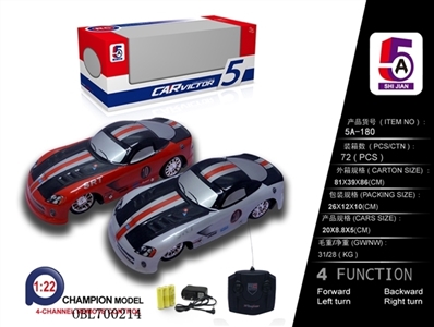 1:22PVC车壳道奇遥控车（包电） - OBL700214