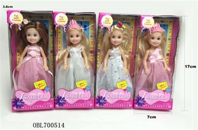 6寸 娃娃婚纱系列4款混装 - OBL700514