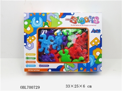 智力卡通脸谱积木 - OBL700729