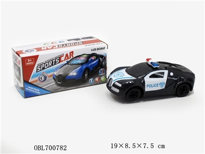 电动3D音乐灯光万向警车布加迪 - OBL700782